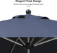 Patio Umbrella 10' X 10' Square Aluminum Frame Navy Blue