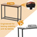 32" Small Console Table with 2-Tier Storage, Industrial Narrow Entryway Table, Sofa Table behind Couch for Hallway, Foyer & Living Room, Sturdy Metal Frame, Rustic Brown