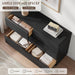 Black 6 Drawer Dresser for Bedroom, 47" W Chest of Drawers