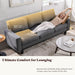 Sofa With Deep Seat AntimicrobialTreatment Grey Linen