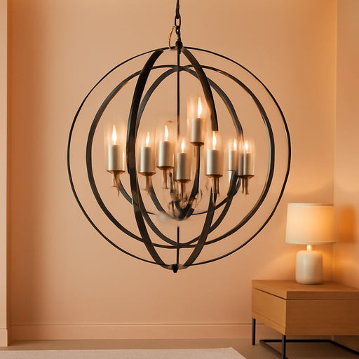 Black And Gold Chandelier Farmhouse Pendant Lighting