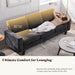 Grey Chenille 74.8 Inch Luxurious Contemporary Sofa