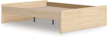 Signature Design by Ashley Onita Scandinavian Queen Platform Bed, Foundation or Box Spring Not Needed, Light Brown
