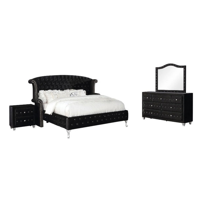 Deanna 4-Piece Eastern King Bedroom Set Black