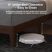 Queen Size Bed Frame with 3-Level Adjustable Upholstered Headboard