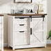 White Farmhouse Lateral File Cabinet Adjustable Shelves
