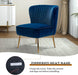 Navy Velvet Wingback Upholstered Chair Gilded Legs