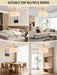 26" Boho Rattan Gold Fandelier Ceiling Fans with Lights and Remote Control