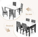SlateGrey Marble Tabletop Five Piece DiningSet Premium