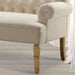 Modern Beige Velvet Loveseat