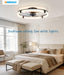 Black Bladeless Ceiling Fan With Smart Lighting Control