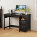 39.3" Desk with Drawers,Small Computer Desk for Home Office,Black