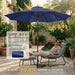 10FT Outdoor Patio Umbrella, round Market Table Umbrella with Push‑Button Tilt and Crank Lift, 8 Sturdy Metal Ribs, UV50+ Protection Canopy for Backyard, Lawn, Deck, Poolside, Garden (Navy Blue)