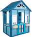 Woodbridge Wooden Outdoor Backyard Playhouse with Flower Boxes, Blue