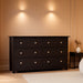 Dresser for Bedroom, 6 Dresser Drawer with Storage, Brown