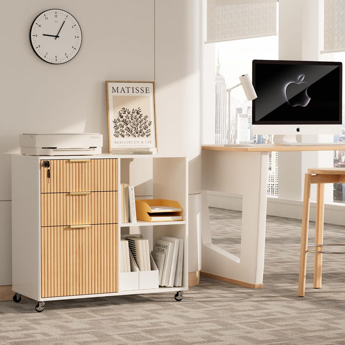 Natural Oak Industrial Grade Filing Cabinet Drawers