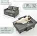 52Inch Sleeper Sofa With Pullout Bed GrayFabricUpholstery