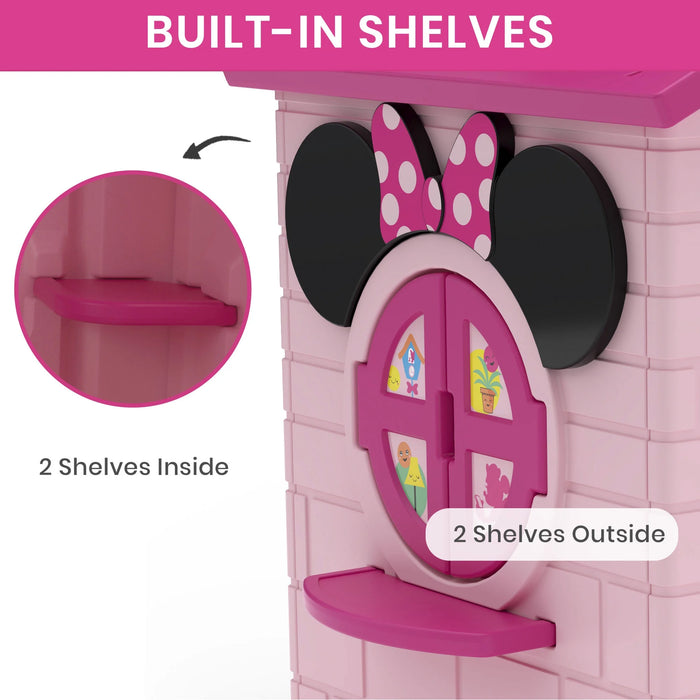 Disney Minnie Mouse Plastic Indoor,Outdoor Playhouse with Easy Assembly