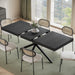 Extendable Dining Room Table for 4 6 8,55"-70" Kitchen Table Leaf,Black | Expandable Rectangle Dining Table,Wood Dining Table W/ Hidden Leaf & Storage, Space Saving, Kitchen Dining Living Room,Modern