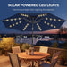 9FT Solar Patio Umbrella, 45° Easy Tilt Outdoor Table Umbrella
