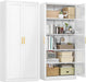 71 Inch IndustrialGrade Steel Storage Cabinet White
