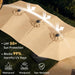 15Ft Patio Umbrella with Base Included, Outdoor Double-Sided Rectangular Umbrella with Crank Handle & Ventilation, Large Standing Umbrella for Pool, Deck, Lawn, Backyard & Beach, Beige