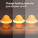 Mushroom Lamp Orange Glass Mushroom Table Lamp for Bedrooms, Living Room, Aesthetic Lamps for Bedroom, Cute Bedside Lamp