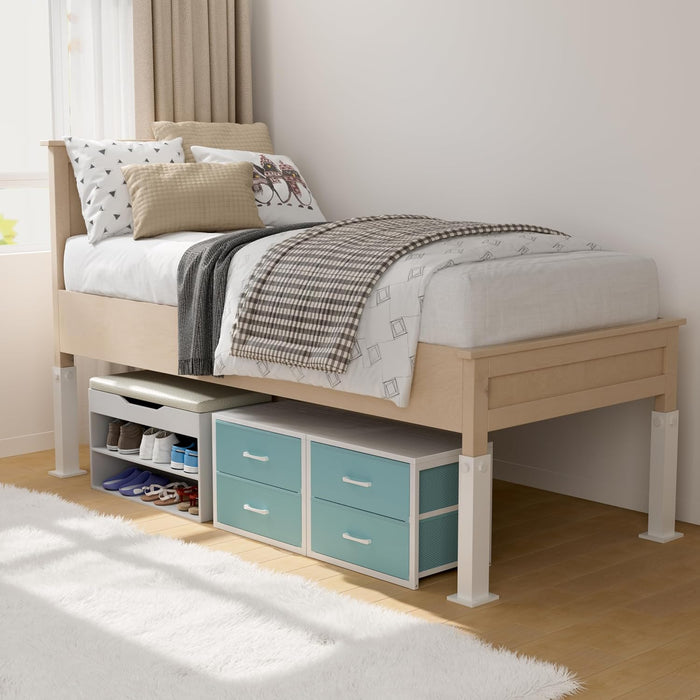 Stackable Storage Drawers Closet Organizers and Storage Fabric Blue 2 Drawer Dresser for Bedroom 2 Packs Modern