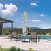 Outdoor Table Sun Umbrella 10' X 10' Semi Auto Lift, Beige