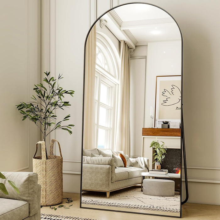78"X38" Black Arch Full Length Mirror
