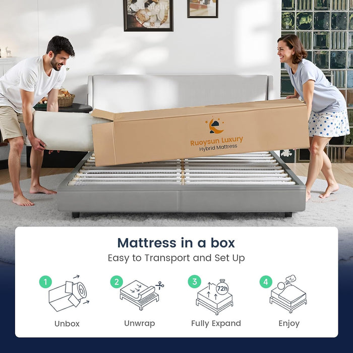 Hotel Level Firm King Size Mattress 12 Inch, Certipur-Us Mattress in a Box