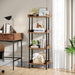 Vintage Rustic Four Tier Wooden Bookshelf SturdyFrame