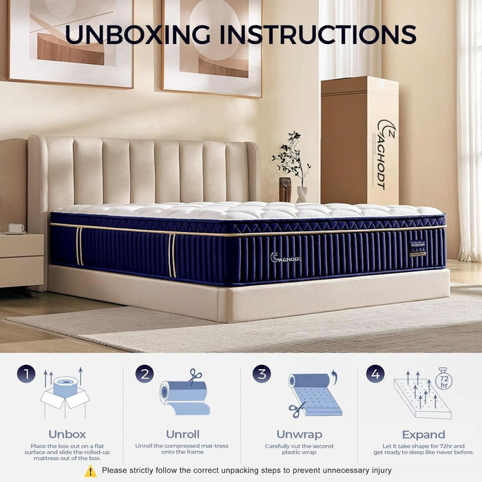 Queen Hybrid Mattress In Box PremiumMemoryFoam Comfort
