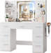 FortyThreeInch Vanity Desk With Integrated ChargingStation