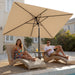 6.6 X 10 Ft Rectangular Patio Umbrella Rectangle Umbrella Outdoor Patio, Large Outdoor Umbrellas for Patio Table with Tilting and Sun UV Protection for Pool, Deck, Market, Backyard