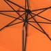 Safavieh PAT8010A Collection Venice Navy and White Single Scallop 9Ft Crank Outdoor Push Button Tilt Umbrella