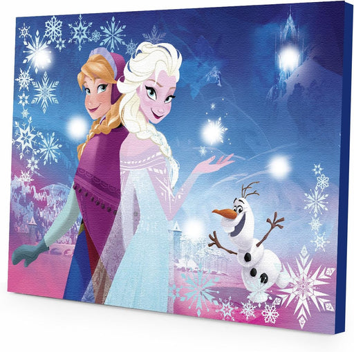 Idea Nuova Frozen Canvas LED Wall Art, 11.5"X15.75", Children'S Home Décor, Playroom, Frozen