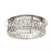 Keighley 17.5 In. Integrated LED Chrome Flush Mount Ceiling Light Fixture with Crystal Shade