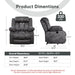 Power Lift Recliner Chair for Elderly, Massage Lift Reclining Chairs with Heat & Vibration, Heavy Duty Electric Plush Fabric Sofa Home Living Room Chairs,Dark Gray