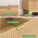 Fluted Dresser for Bedroom with 10 Drawers, 48" Wide Modern Chest of Drawers with Metal Handle, Wooden Dresser TV Stand, Wood Closet Clothes Storage Organizer for Living Room, Hallway, Natural Oak