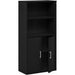 Pasir 4-Tier Storage Bookcase, Bookshelf, Multipurpose Shelf, Black Oak