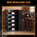 Black Metal Storage Cabinet with Lock & Shelves