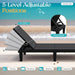 Outdoor Chaise Lounge Chairs Set of 2 with 5-Position Adjustable Backrest, Waterproof PP Sun Loungers for Garden Pool Beach Patio Deck Sunbathing, Black