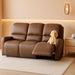 Recliner Sofa Covers - Leather like Recliner Sofa 3 Seater Recliner Couch Covers for 3 Cushion Couch 8 Pieces Washable Stretch Reclining Sofa Slipcovers (Brown)
