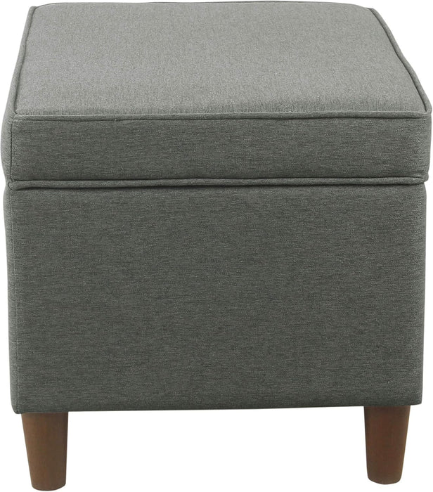 24" Storage Ottoman, Gray