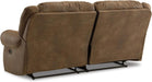 Boothbay Classic Faux Leather 2 Seat Manual Reclining Sofa, Dark Brown