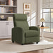 Corduroy Recliner Chair Single Sofa Home Theater Seating Adjustable Modern Reclining Chair for Living Room Bedroom Home Theater Dark Green