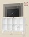 Cloud White Eight Compartment Modular Bookcase System