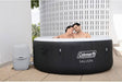 4 Person Capacity Inflatable Portable round Hot Tub with 60 Air Jets, Tub Cover and Pump, Durable Thick Material for Outdoor Use, Black