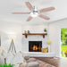 50 Inch Low Profile Ceiling Fans with Lights and Remote, Modern Brushed Nickel Flush Mount Ceiling Fan, 3CCT, Dimmable, Quiet DC Reversible Motor, for Bedroom Living Room Indoor/Outdoor Use